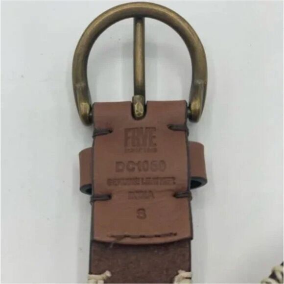 Frye Genuine Leather Boho Belt Brown with Saddle Stitching Size Small NWOT main image 3